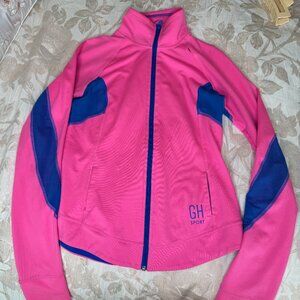 S Gilly Hicks Hot Pink Athletic Full Zip Jacket
